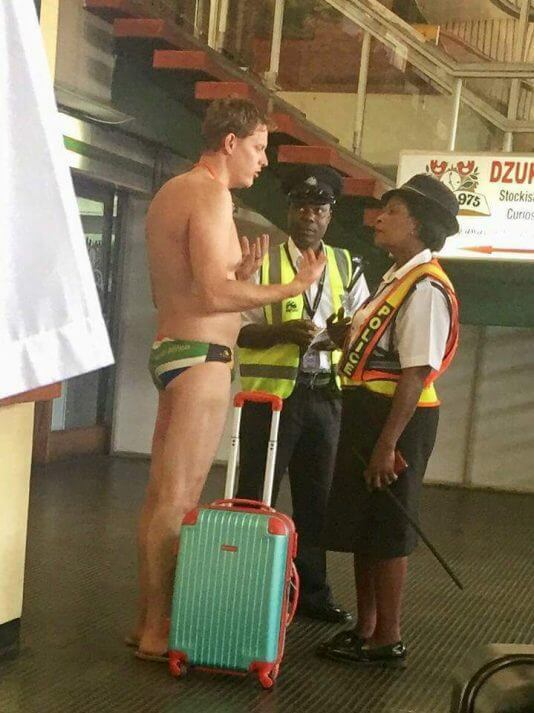South African Traveler Causes Commotion At Kamuzu International Airport Clad In A Speedo The